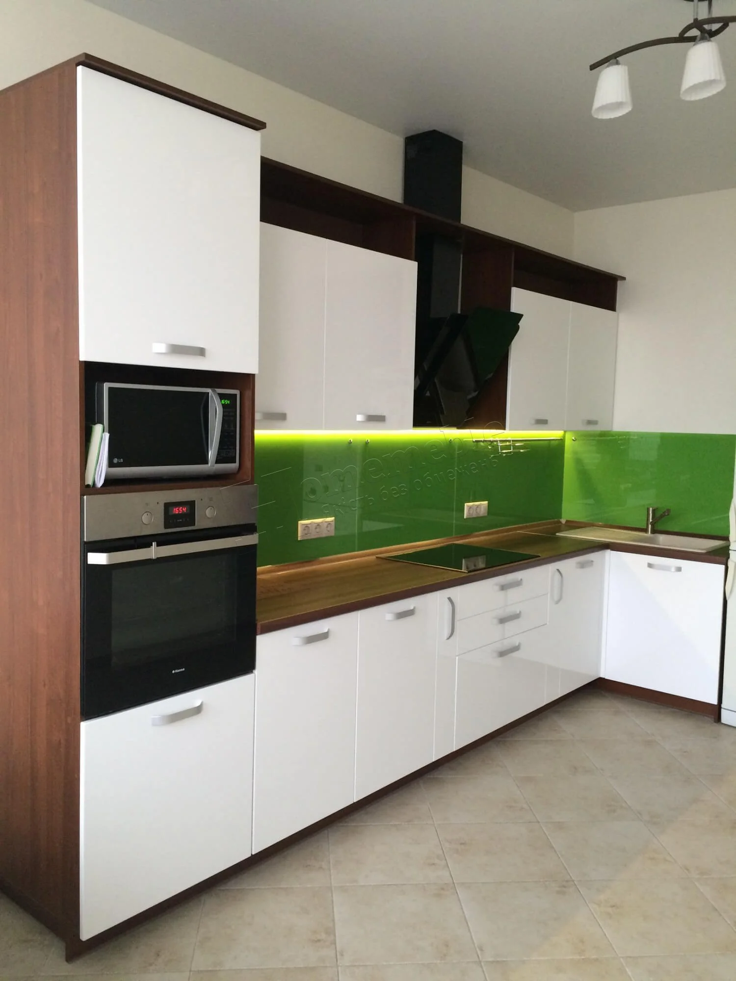 Кухня №369 — сучасна кутова, з LED-підсвіткою, фото 3